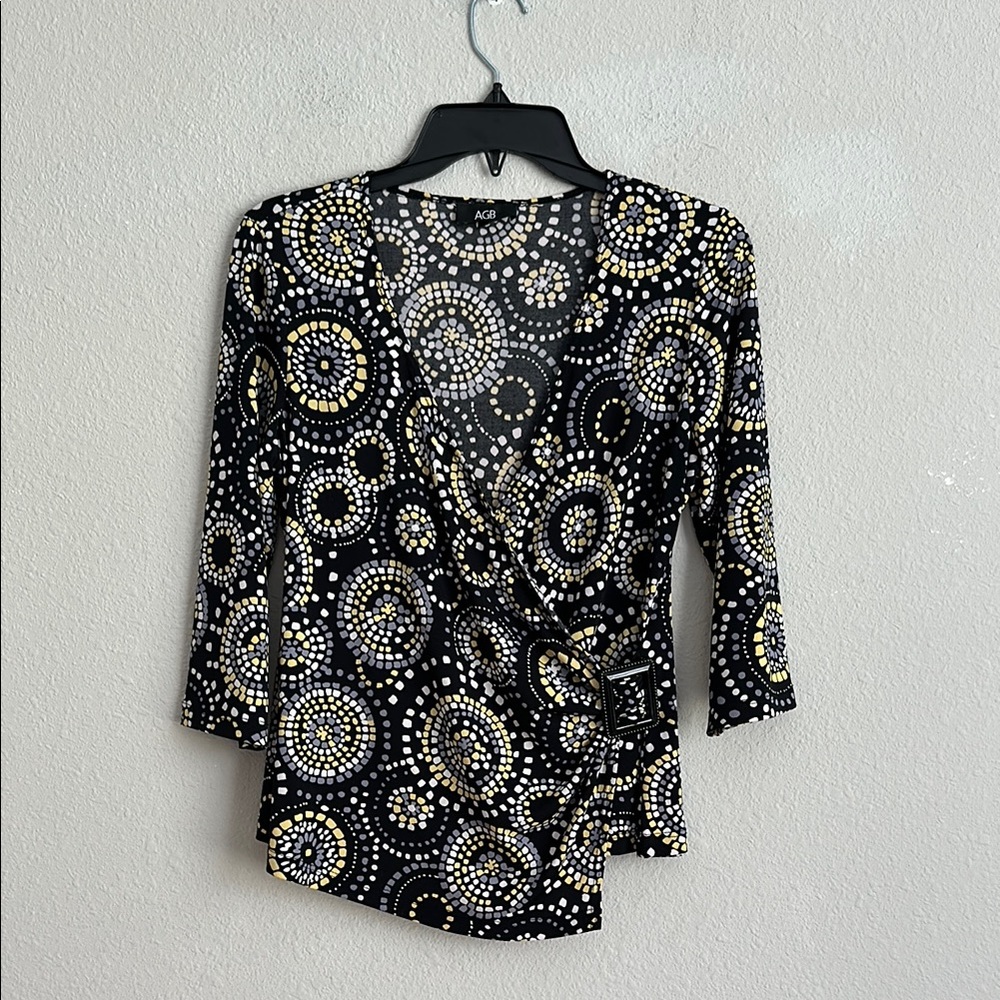 AGB  wrap buckle medium blouse